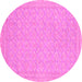 Round Oriental Pink Modern Rug, abs2652pnk