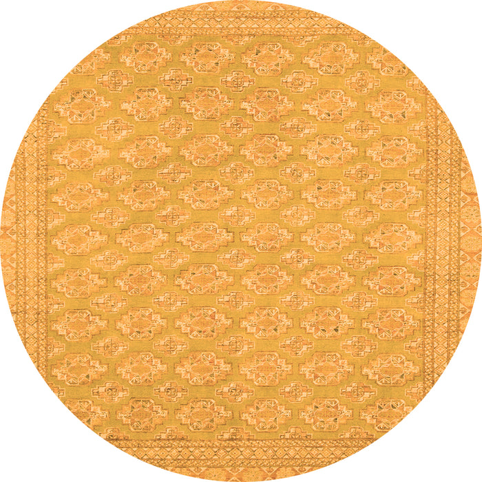 Round Oriental Orange Modern Rug, abs2652org