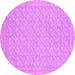 Round Oriental Purple Modern Rug, abs2652pur