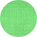 Round Oriental Emerald Green Modern Rug, abs2652emgrn