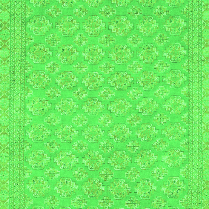 Machine Washable Oriental Green Modern Area Rugs, wshabs2652grn