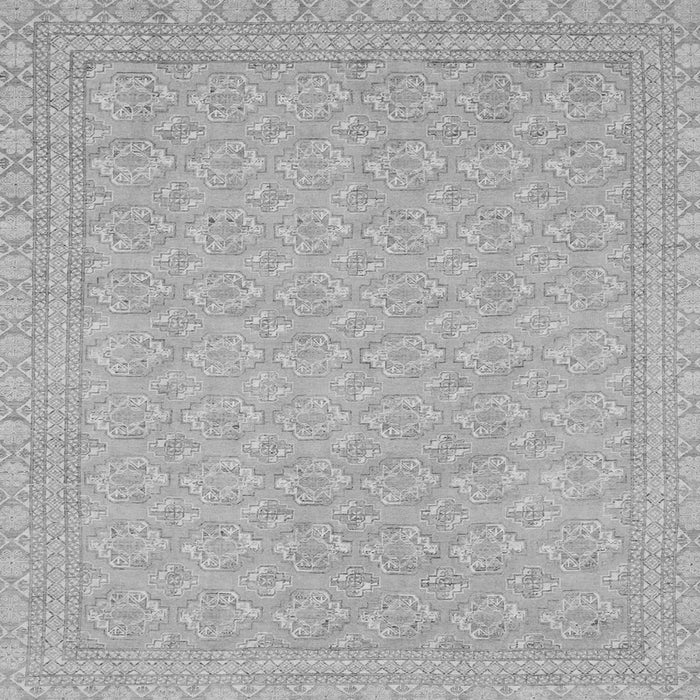 Square Machine Washable Oriental Gray Modern Rug, wshabs2652gry