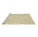 Sideview of Machine Washable Abstract Brown Gold Rug, wshabs2653