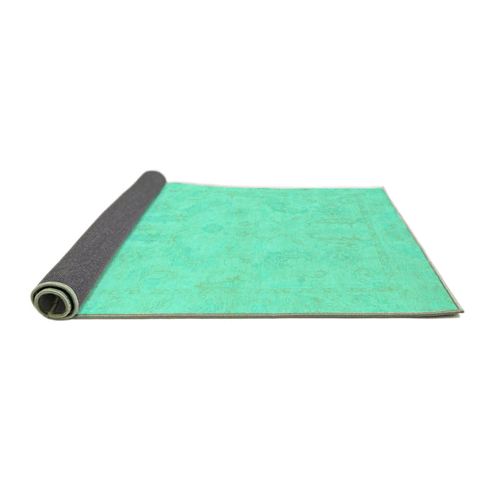 Sideview of Oriental Turquoise Modern Rug, abs2653turq
