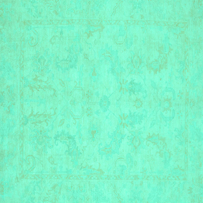 Square Oriental Turquoise Modern Rug, abs2653turq