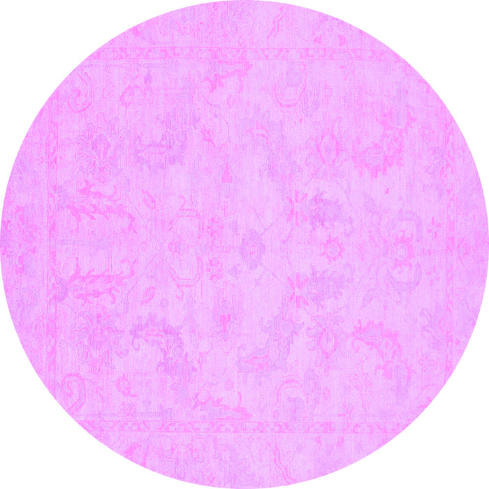 Round Oriental Purple Modern Rug, abs2653pur