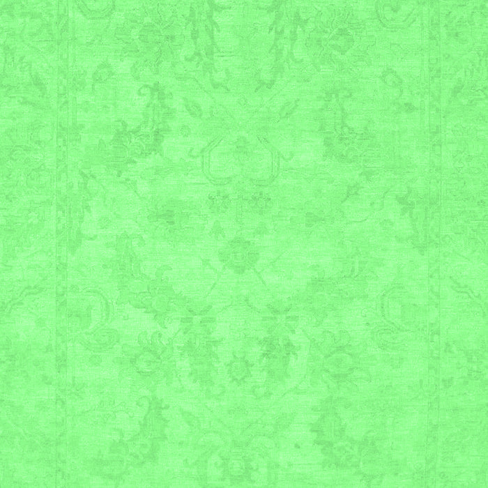 Machine Washable Oriental Emerald Green Modern Area Rugs, wshabs2653emgrn