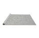 Sideview of Machine Washable Oriental Gray Modern Rug, wshabs2653gry