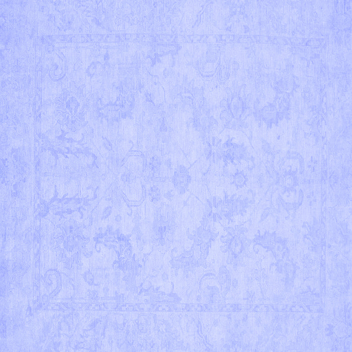 Square Machine Washable Oriental Blue Modern Rug, wshabs2653blu