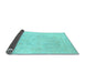 Sideview of Oriental Light Blue Modern Rug, abs2653lblu