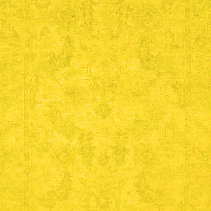 Machine Washable Oriental Yellow Modern Rug, wshabs2653yw
