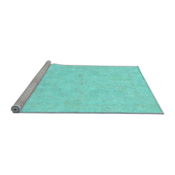 Sideview of Machine Washable Oriental Light Blue Modern Rug, wshabs2653lblu