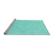 Sideview of Machine Washable Oriental Light Blue Modern Rug, wshabs2653lblu