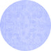 Round Oriental Blue Modern Rug, abs2653blu