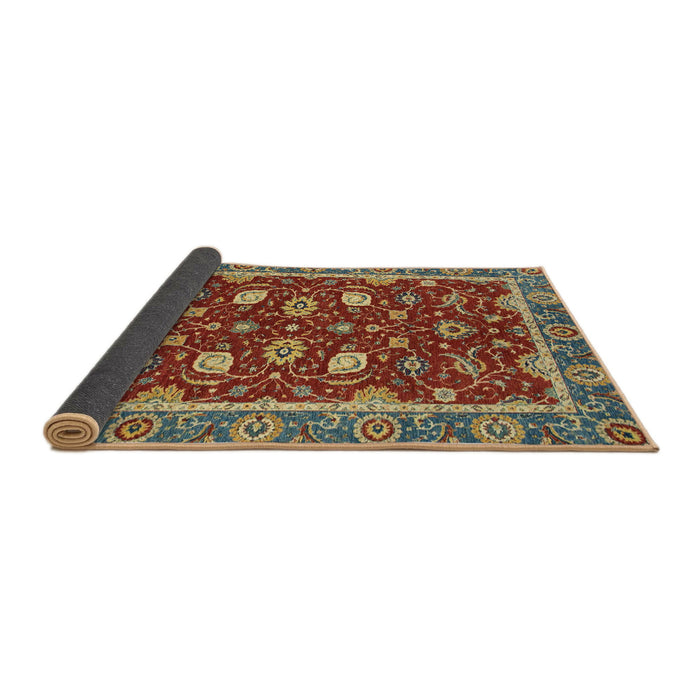 Sideview of Abstract Copper Green Oriental Rug, abs2654