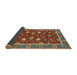 Sideview of Abstract Copper Green Oriental Rug, abs2654