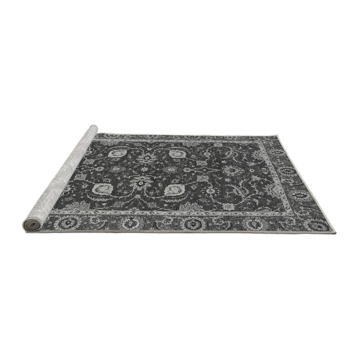 Sideview of Machine Washable Oriental Gray Modern Rug, wshabs2654gry