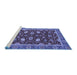 Sideview of Machine Washable Oriental Blue Modern Rug, wshabs2654blu