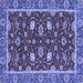 Square Oriental Blue Modern Rug, abs2654blu