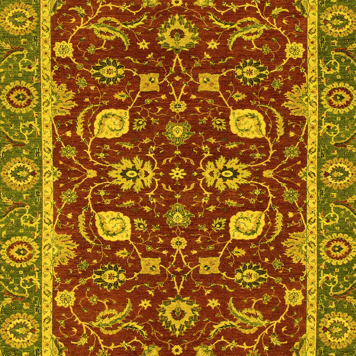 Machine Washable Oriental Yellow Modern Rug, wshabs2654yw
