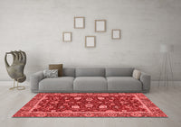 Machine Washable Oriental Red Modern Rug, wshabs2654red