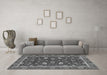 Machine Washable Oriental Gray Modern Rug in a Living Room,, wshabs2654gry