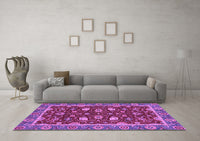 Machine Washable Oriental Purple Modern Rug, wshabs2654pur