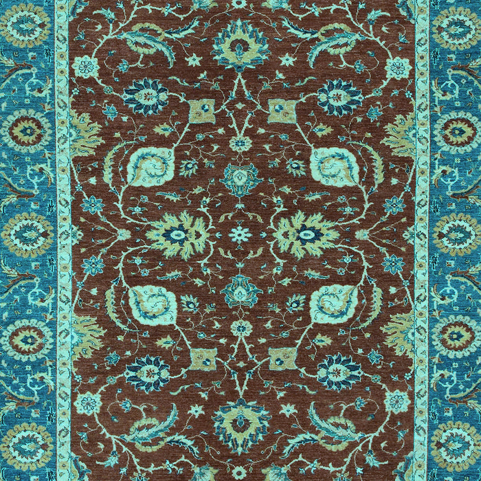 Machine Washable Oriental Light Blue Modern Rug, wshabs2654lblu