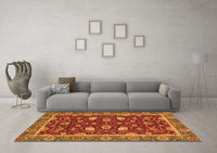 Machine Washable Oriental Orange Modern Rug, wshabs2654org