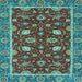 Square Oriental Light Blue Modern Rug, abs2654lblu