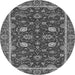 Round Oriental Gray Modern Rug, abs2654gry