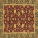 Square Oriental Brown Modern Rug, abs2654brn