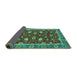 Sideview of Oriental Turquoise Modern Rug, abs2654turq