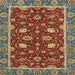 Square Abstract Copper Green Oriental Rug, abs2654