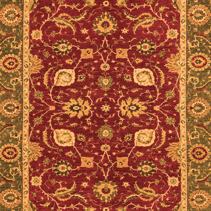 Machine Washable Oriental Orange Modern Area Rugs, wshabs2654org