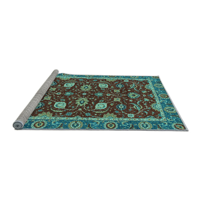 Sideview of Machine Washable Oriental Light Blue Modern Rug, wshabs2654lblu