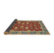 Sideview of Abstract Copper Green Oriental Rug, abs2655