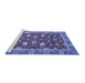 Sideview of Machine Washable Oriental Blue Modern Rug, wshabs2655blu