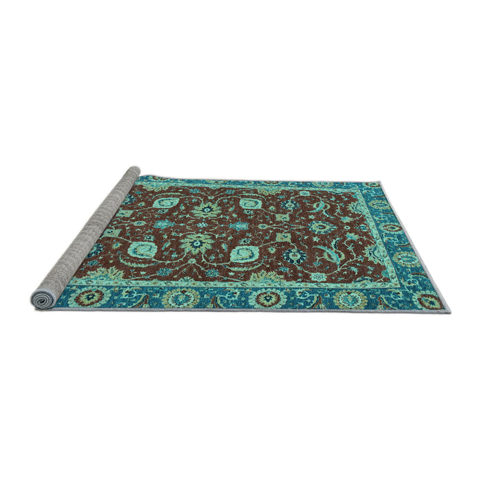 Sideview of Machine Washable Oriental Light Blue Modern Rug, wshabs2655lblu