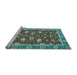 Sideview of Machine Washable Oriental Light Blue Modern Rug, wshabs2655lblu