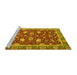 Sideview of Machine Washable Oriental Yellow Modern Rug, wshabs2655yw