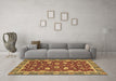 Machine Washable Oriental Brown Modern Rug in a Living Room,, wshabs2655brn