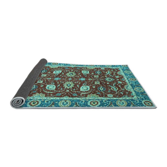 Sideview of Oriental Light Blue Modern Rug, abs2655lblu