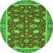 Round Oriental Green Modern Rug, abs2655grn