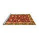 Sideview of Machine Washable Oriental Orange Modern Area Rugs, wshabs2655org