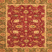 Square Machine Washable Oriental Orange Modern Area Rugs, wshabs2655org