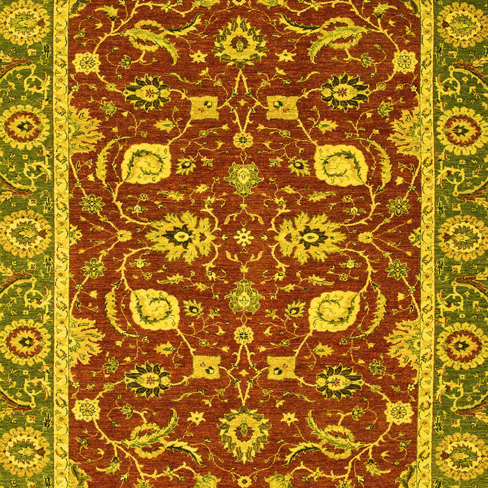 Machine Washable Oriental Yellow Modern Rug, wshabs2655yw