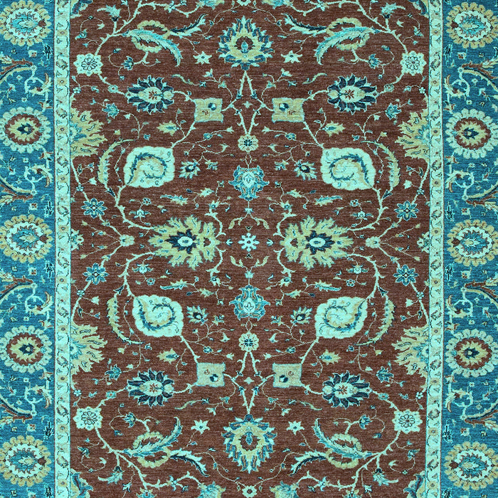 Machine Washable Oriental Light Blue Modern Rug, wshabs2655lblu