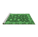 Sideview of Machine Washable Oriental Emerald Green Modern Area Rugs, wshabs2655emgrn