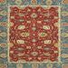 Square Abstract Copper Green Oriental Rug, abs2655